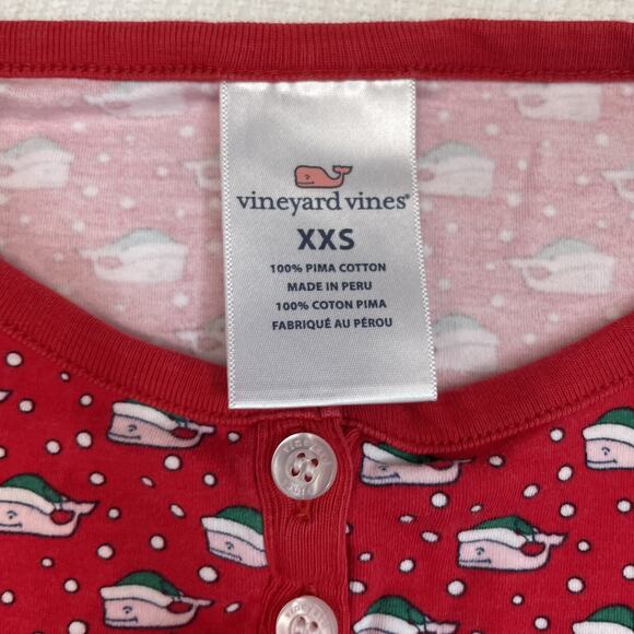 Vineyard Vines Santa Whale Pajamas XXS - Picture 3 of 7